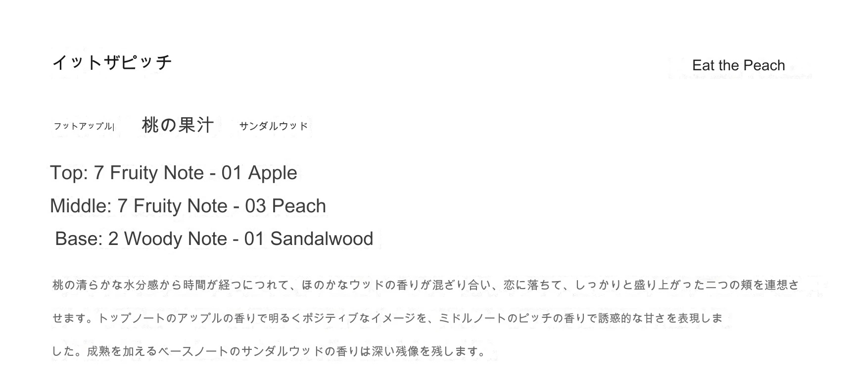 [BEST] イットザピーチ EDP 50ml Eat The Peach 香水 Perfume