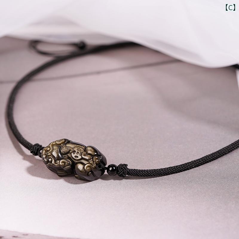 ペアネックレス 大人 カップル お揃い アクセサリー 結婚記念日 プレゼント 黒曜石 ペンダント ギフト ブラック ゴールド