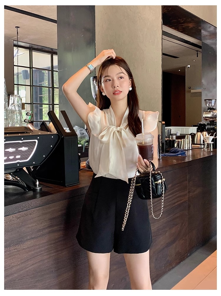 夏 フレンチ エレガント ソリッドカラー トップ シャツ フライング スリーブ シフォン シャツ トップス シャツ 袖なし ノースリーブ 襟なし かわいい シンプル カジュアル 大人 上品 おしゃれ 夏 フレンチ エレガント ソリッドカラー トップ シャツ フライング スリーブ シフォン シャツ トップス シャツ 袖なし ノースリーブ 襟なし かわいい シンプル カジュアル 大人 上品 おしゃれ