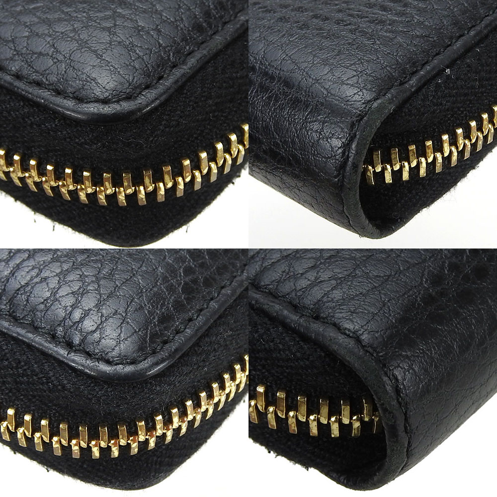 GG 黒レザー 長財布 ゴールドファスナー brandparks_gucci-0002-bk