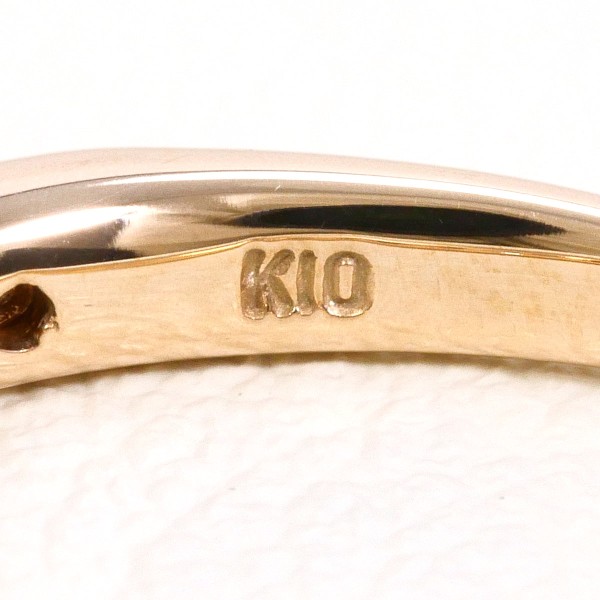 K10 10金 PG リング 10号 ダイヤ 0.20 中古 K10 10金 PG リング 10号 ダイヤ 0.20 中古
