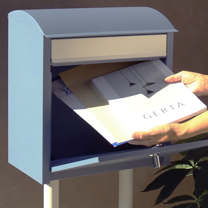 郵便ポスト スタンドポスト Olga オルガ SDM-002 ラベンダーブルー 郵便ポスト スタンドポスト Olga オルガ SDM-002 ラベンダーブルー