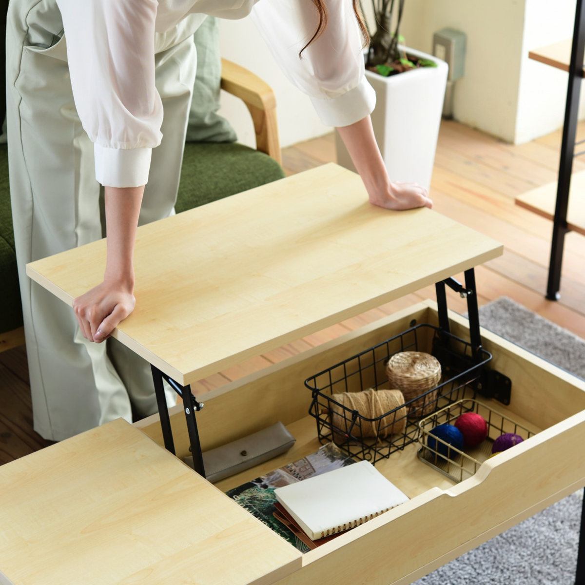リビングテーブル 昇降式 幅94.5cm 引き出し リフトアップ 収納 ローテーブル センターテーブル テーブル リフトアップテーブル ソファーテーブル 油圧式 高さ調節 木目調 北欧 ナチュラル リビングテーブル 昇降式 幅94.5cm 引き出し リフトアップ 収納 ローテーブル センターテーブル テーブル リフトアップテーブル ソファーテーブル 油圧式 高さ調節 木目調 北欧 ナチュラル