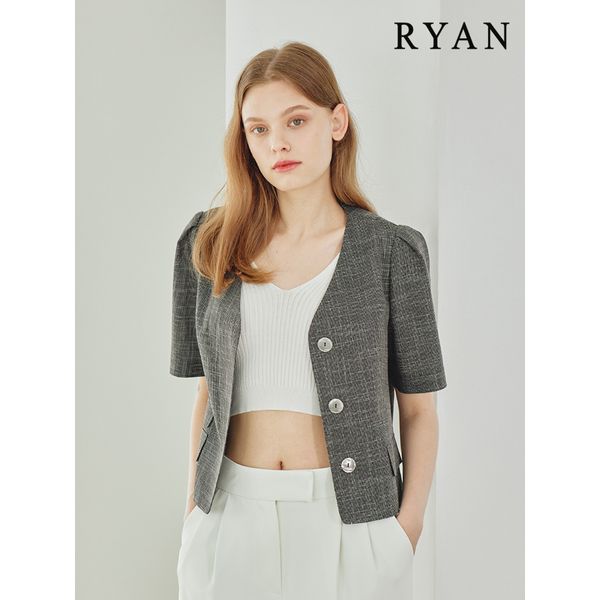 (リアーナニューヨーク) ライトチェック Vネックジャケット RQFWJK030