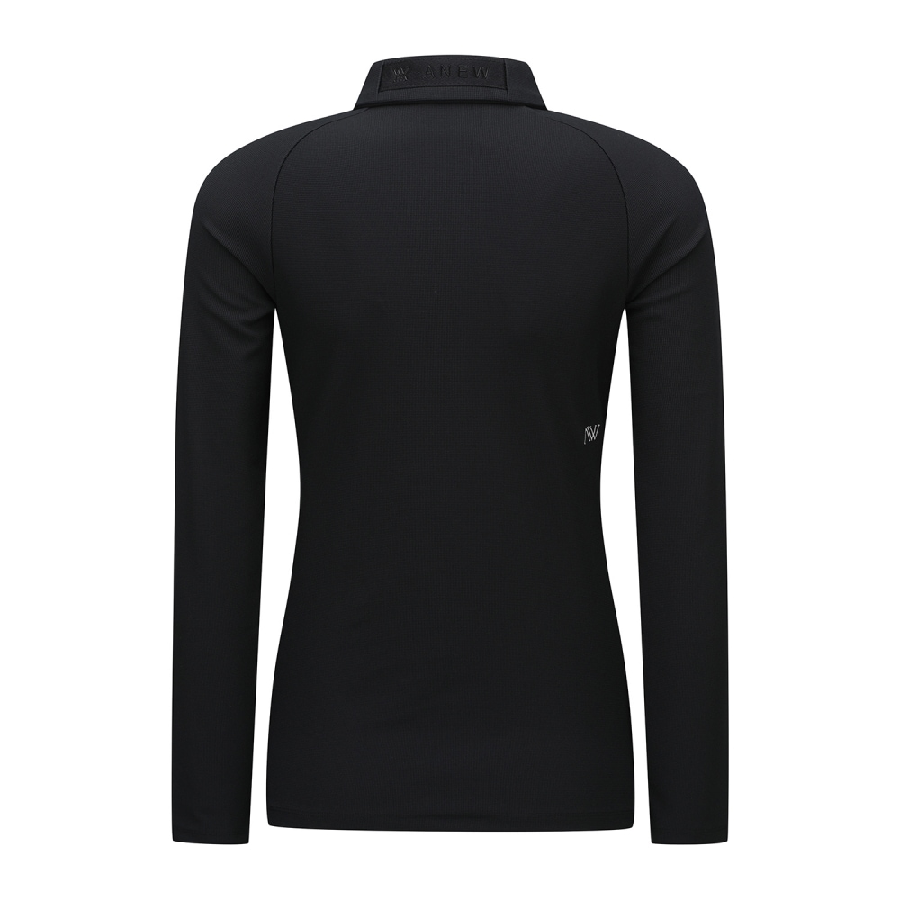完売品 ⭐️新品タグ付き ⭐️Sサイズ ANEW レディースポロシャツ　ブラック Qoo10 ANEW ゴルフレディースコーデ 無地