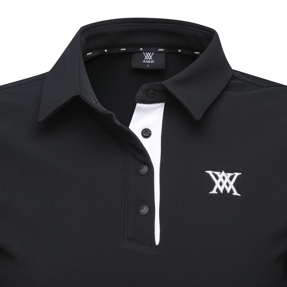 完売品 ⭐️新品タグ付き ⭐️Sサイズ ANEW レディースポロシャツ　ブラック Qoo10 ANEW ゴルフレディースコーデ 無地