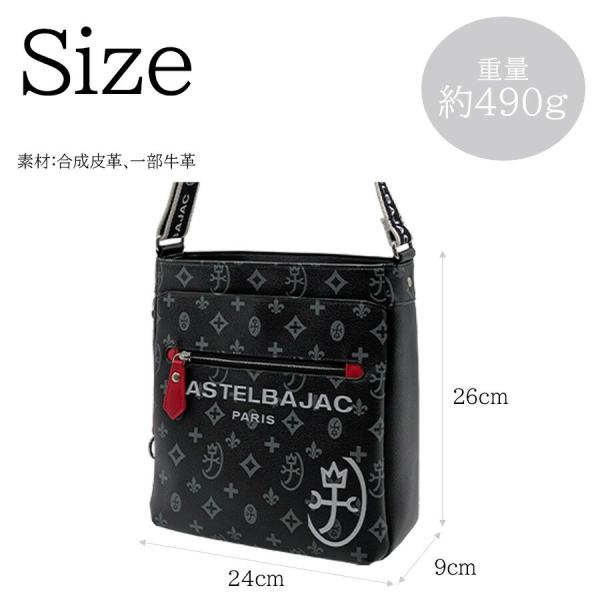 【正規取扱店】【CASTEL BAJAC】[サシャシズ] 048123 ショルダーバッグ 肩掛け 斜め掛け 鞄 バッグ 縦型 タテ型 ブランド バジャック 贈り物 ギフト