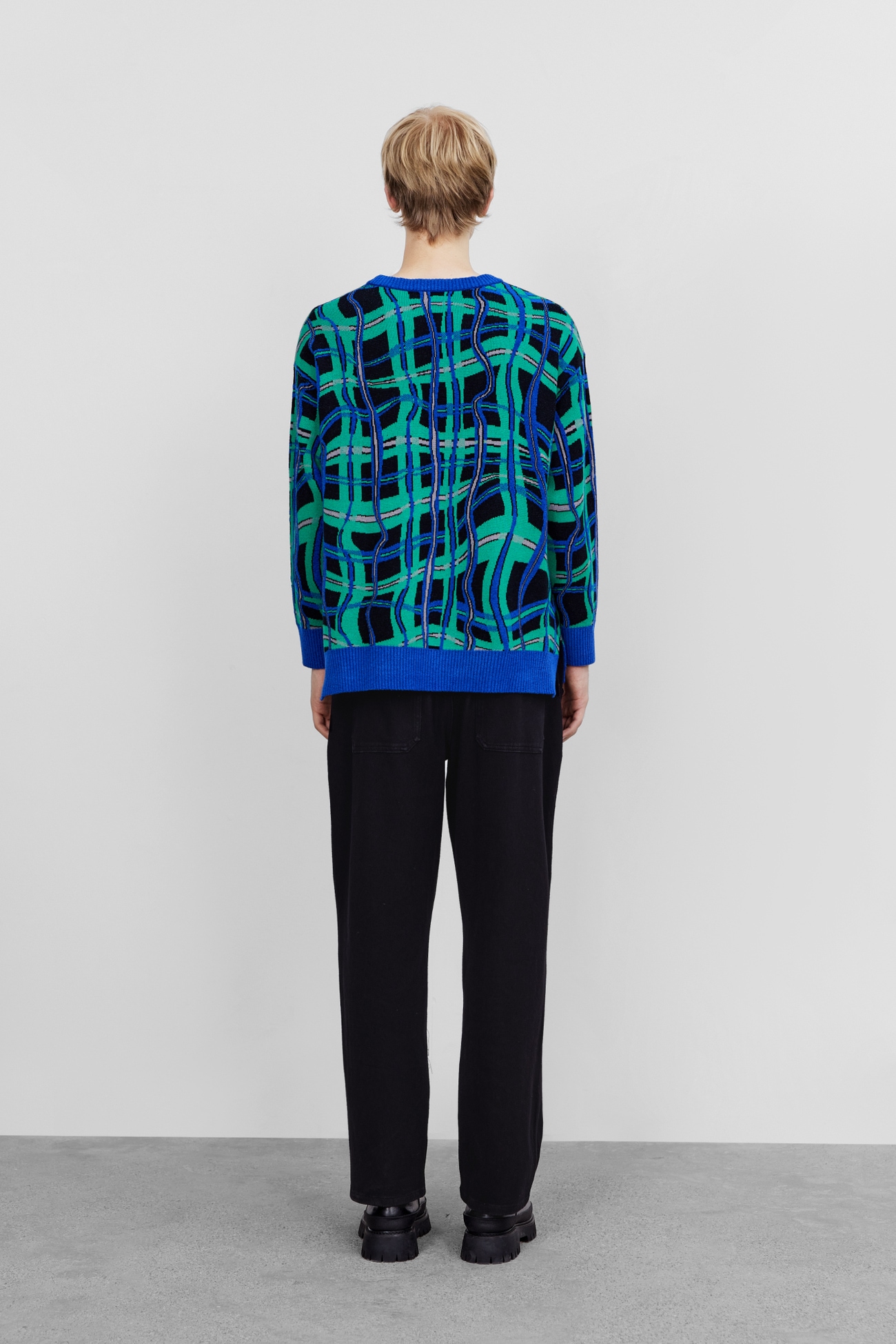 冬 紳士服 トレンド コントラストカラー ツイスト チェック プルオーバー ウォームセーター ブルー XS S M L トップス 袖あり 長袖 きれいめ シンプル おしゃれ お洒落 かっこいい ラフ 冬 紳士服 トレンド コントラストカラー ツイスト チェック プルオーバー ウォームセーター ブルー XS S M L トップス 袖あり 長袖 きれいめ シンプル おしゃれ お洒落 かっこいい ラフ