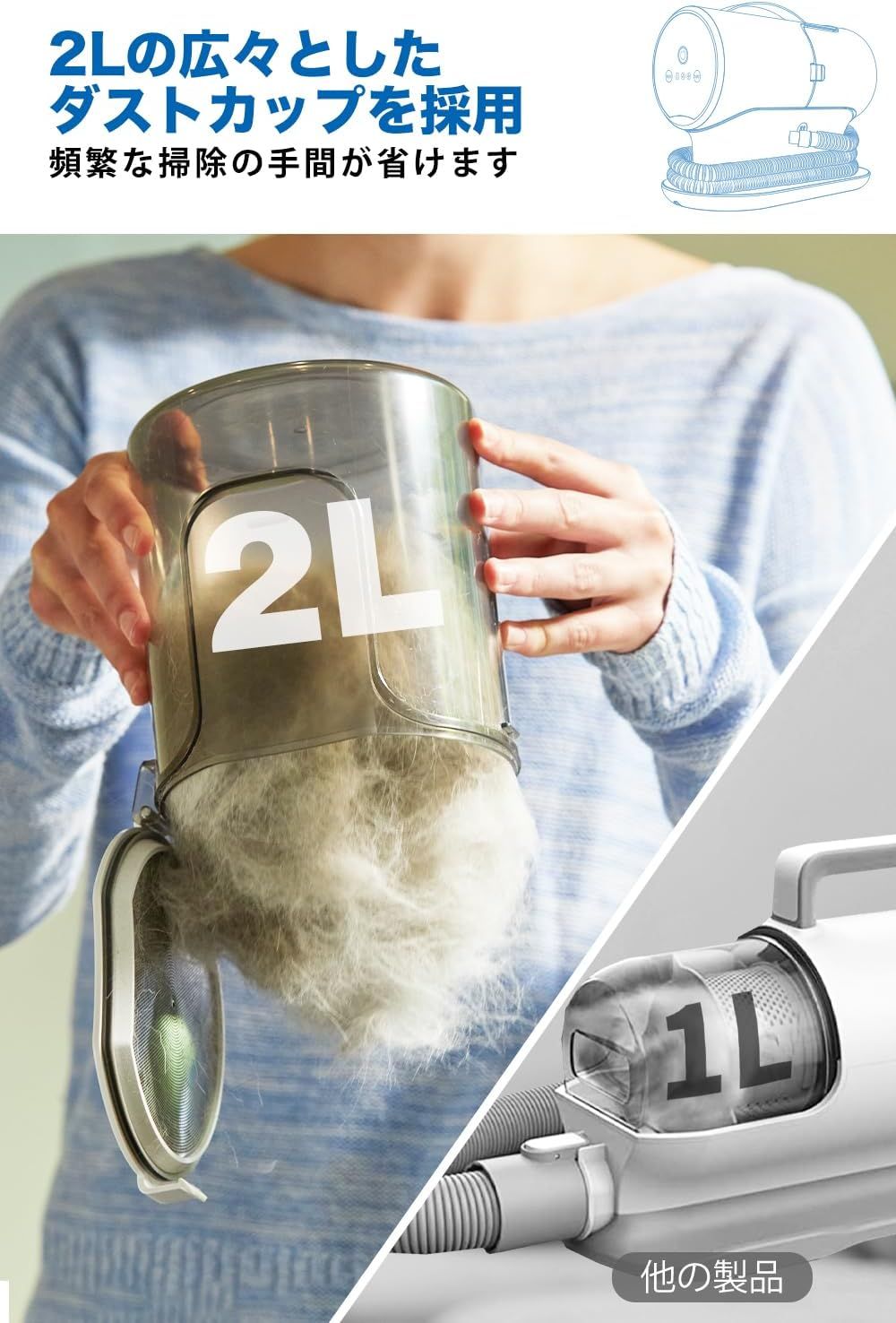 犬用バリカン ペット用バリカン グルーミング掃除機 12000Pa 超強力吸引 2L大容量 5in1多機能ペット掃除機 低騒音 犬 猫美容器 Botluxe 犬用バリカン ペット用バリカン グルーミング掃除機 12000Pa 超強力吸引 2L大容量 5in1多機能ペット掃除機 低騒音 犬 猫美容器 Botluxe