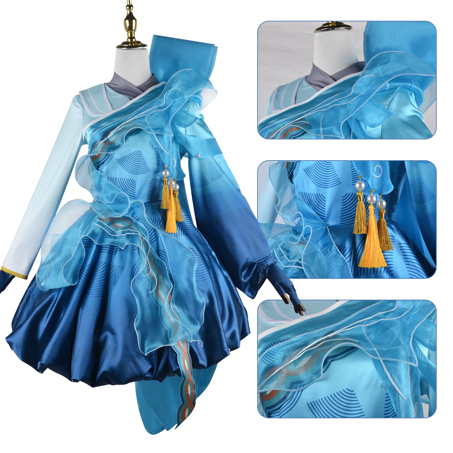 Cos王者栄光cos服山海経瑶碧波行コスプレローリ少女服