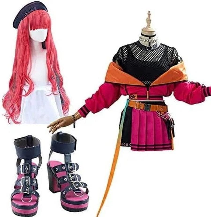 コスプレ衣ウィッグ靴付きパラドックスライブアンフォークナー女子ホステス常服ParadoxLiveAnneFaulkner風キャンデー少女イベントパーティー変