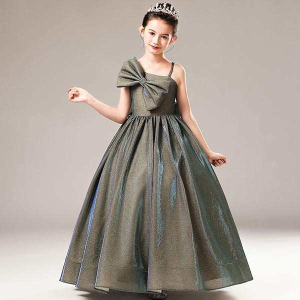 【 2025】ピアノ発表会 ドレス ロング丈 子供ドレス ワンピース お姫様 着やせ 上品 エレガント 女の子 結婚式 子供 フォーマル キッズドレス