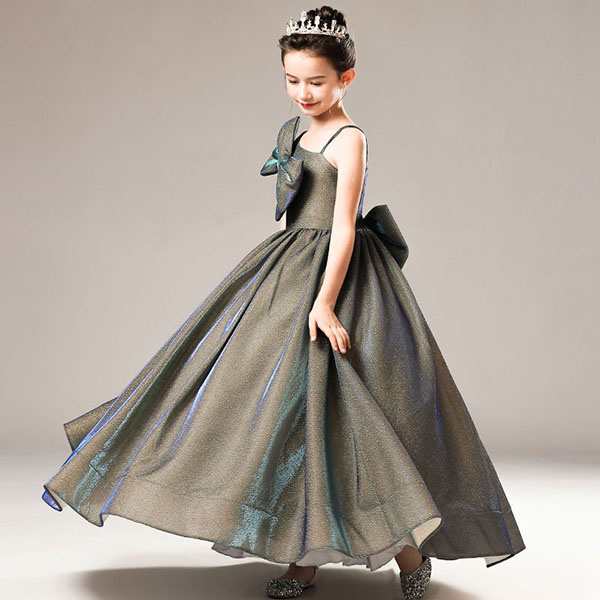 【 2025】ピアノ発表会 ドレス ロング丈 子供ドレス ワンピース お姫様 着やせ 上品 エレガント 女の子 結婚式 子供 フォーマル キッズドレス