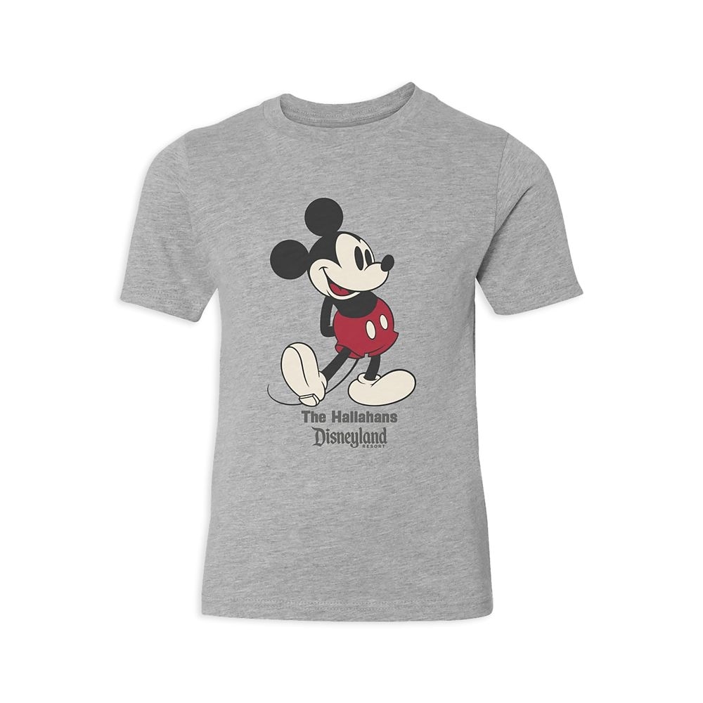 ディズニーキッズディズニーランドスタンディングミッキーマウスTシャツ カスタマイズ