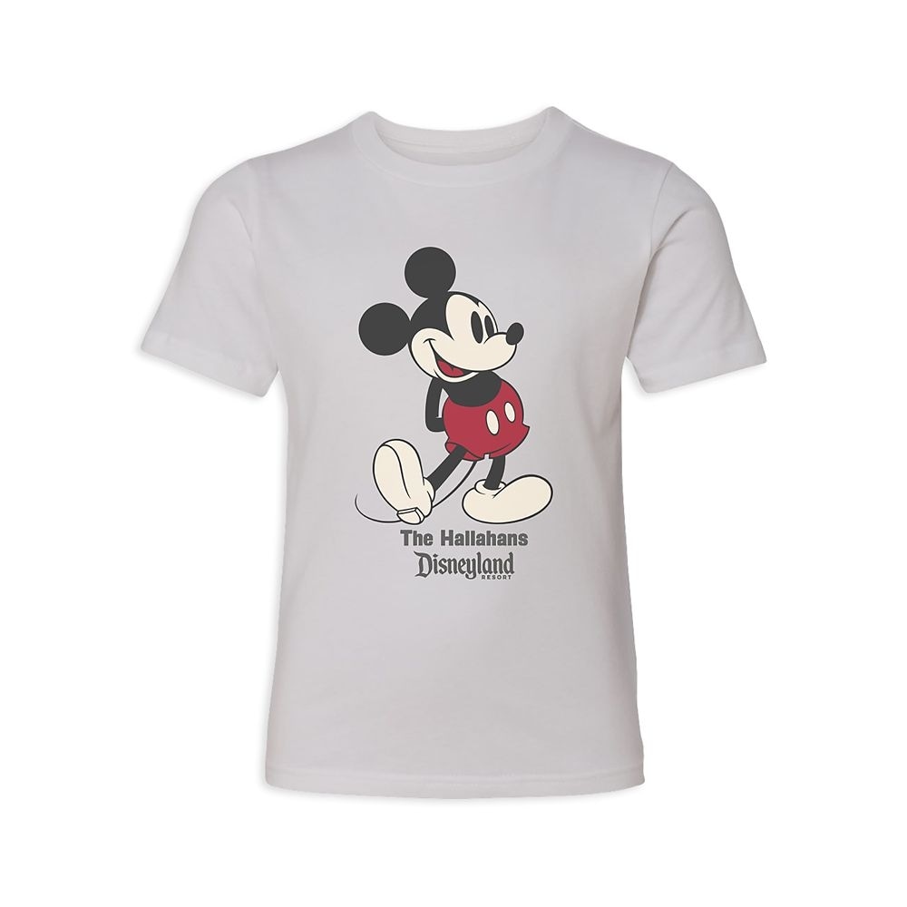 ディズニーキッズディズニーランドスタンディングミッキーマウスTシャツ カスタマイズ