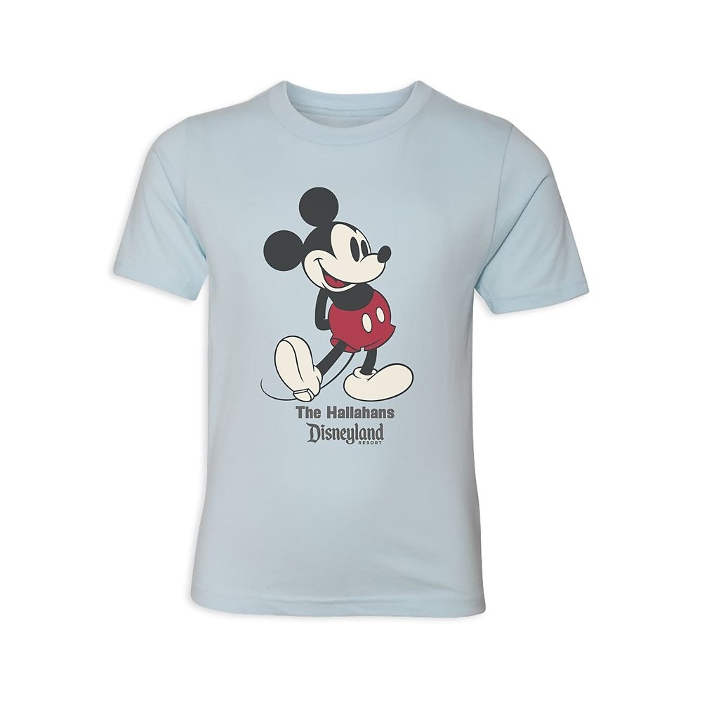 ディズニーキッズディズニーランドスタンディングミッキーマウスTシャツ カスタマイズ