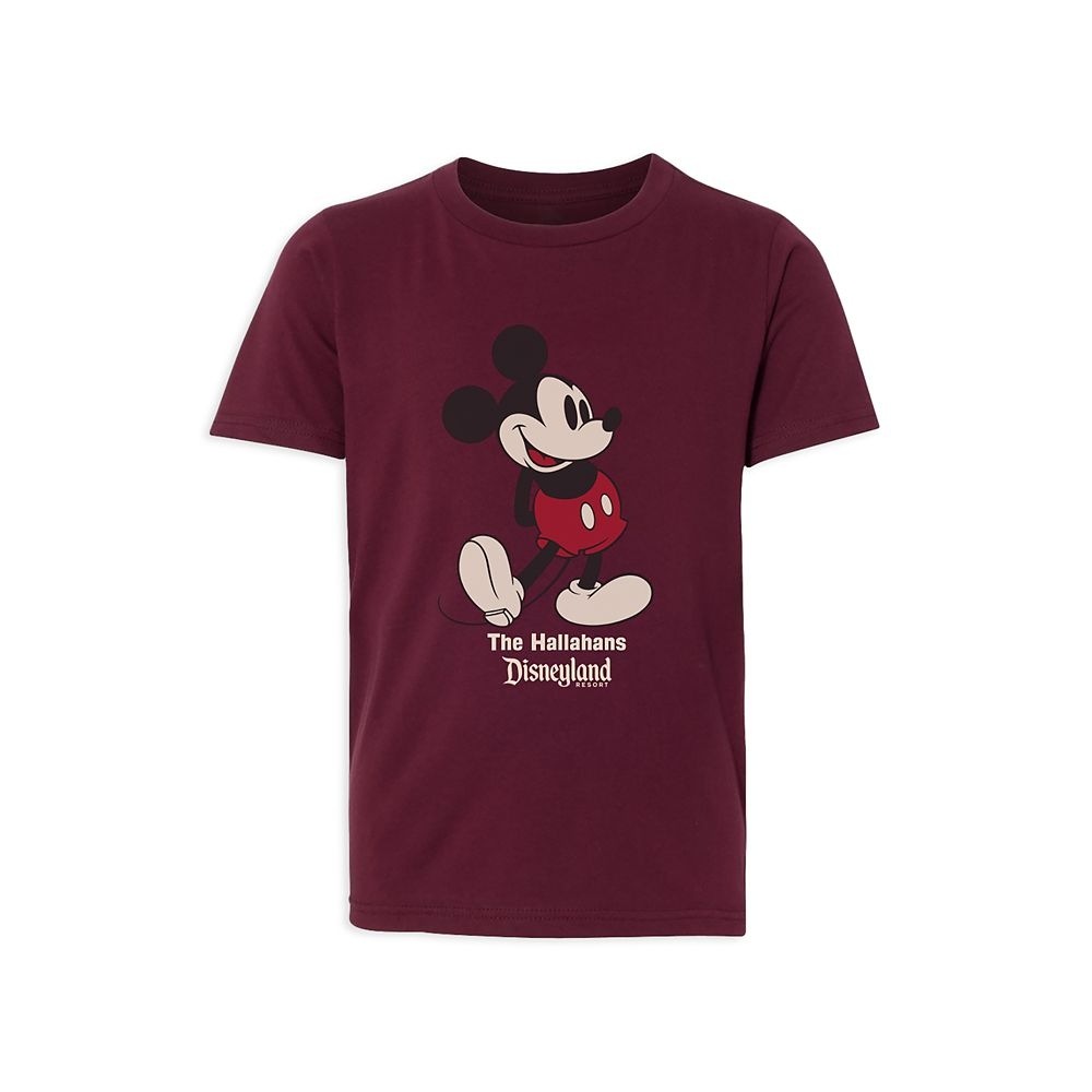 ディズニーキッズディズニーランドスタンディングミッキーマウスTシャツ カスタマイズ