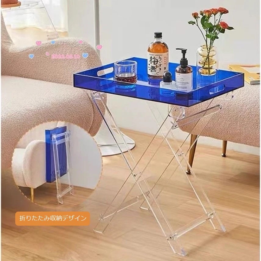 アクリルテーブル ローテーブル センターテーブル 北欧 コーヒーテーブル おしゃれ サイドテーブル 高級 ネス トテーブル クリア ベッドサイドテーブル