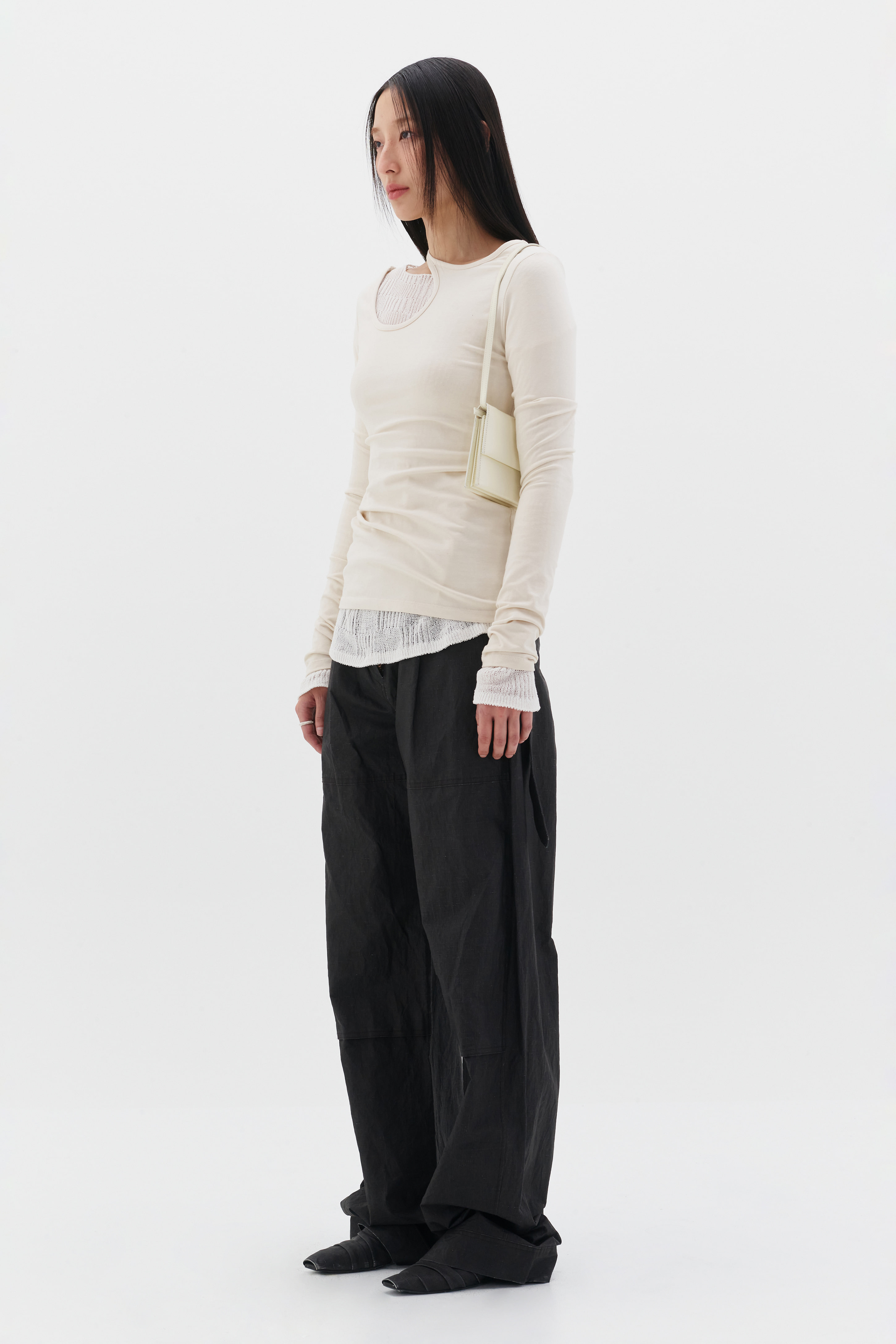 LOW CLASSIC】 CURVE HOLE T-SHIRT : 3COLOR その他 アウター