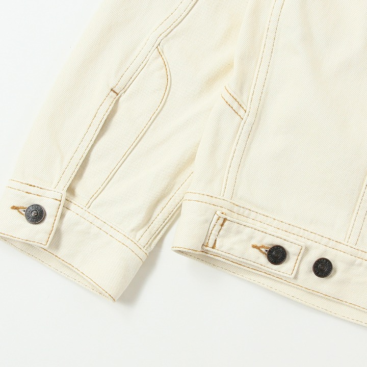 ホワイトデニムジャケット メンズ D-RILEY ワンポイントロゴ刺繍 die-m-o-f8-45v ホワイトデニムジャケット メンズ D-RILEY ワンポイントロゴ刺繍 die-m-o-f8-45v