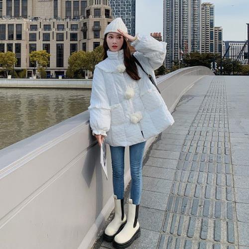 【即納】ダウンジャケット レディース ダウン ショート丈 アウター 中綿コート レディース ショートダウン 韓国 無地 ガーリー 秋 冬 長袖 可愛い キルティング フリル ポンポン フェイクファー 【即納】ダウンジャケット レディース ダウン ショート丈 アウター 中綿コート レディース ショートダウン 韓国 無地 ガーリー 秋 冬 長袖 可愛い キルティング フリル ポンポン フェイクファー