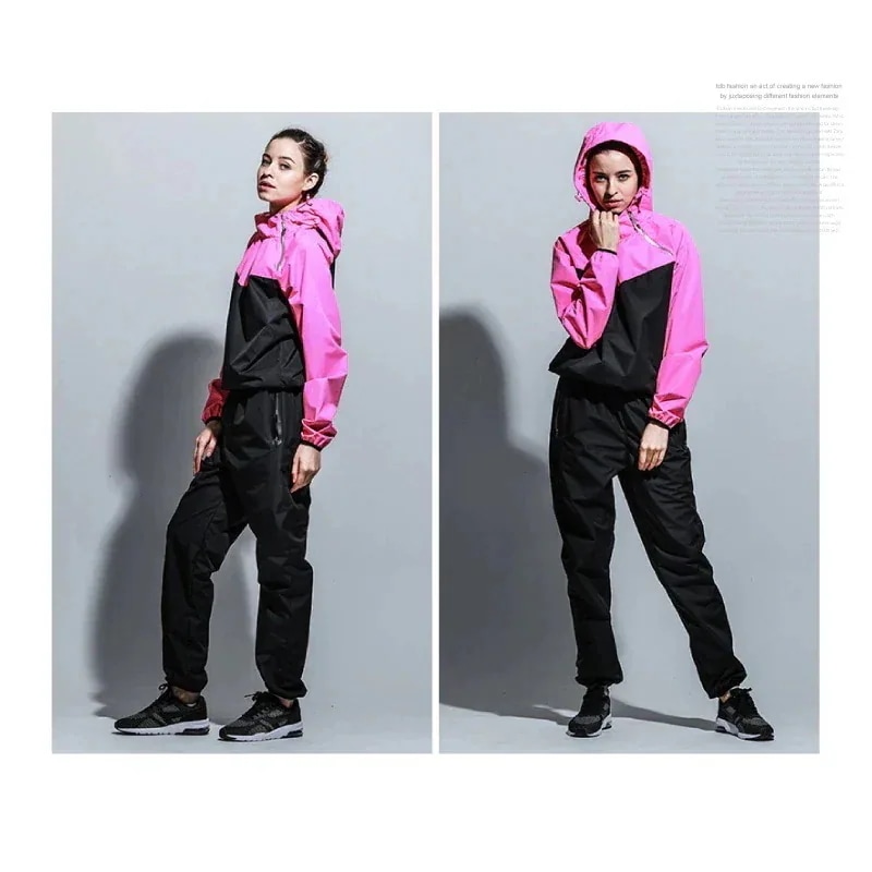 [10 アイテム] 6倍発汗 サウナスーツ スポーツウェア レディース メンズ 2点セット 上下セット ダイエット トレーニングウェア 洗える ジムウェア セットアップ大きいサイズ 脂肪燃焼 デ-a0