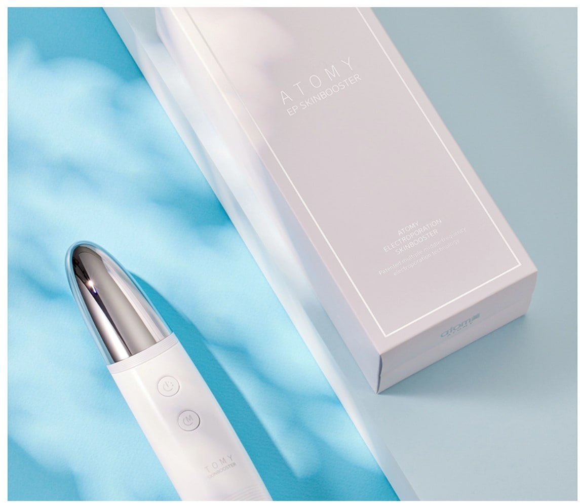 アトミ ♡ ATOMY美顔器EPスキンブースター Qoo10] Atom美 【公式正規品】【話題の美顔器】EPスキン