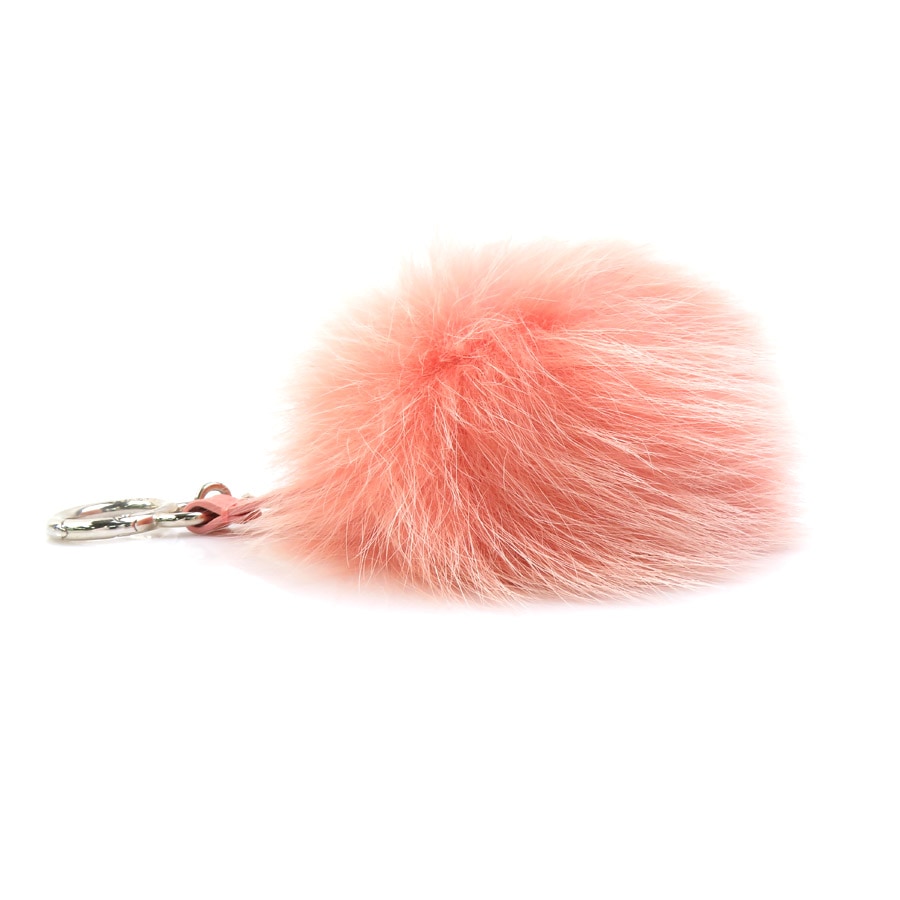 FENDI ピンクファー チャーム 保存袋付き FENDI ピンクファーキーホルダー 保存袋付き