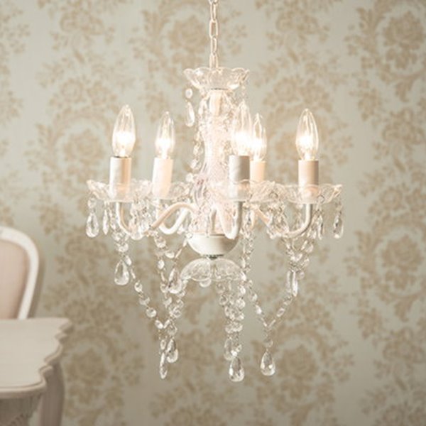 シャンデリア 5灯 小型 ミニ アクリル製 白熱灯付き LED対応 おしゃれ ペンダントライト 天井照明器具 シャンデリア 5灯 小型 ミニ アクリル製 白熱灯付き LED対応 おしゃれ ペンダントライト 天井照明器具