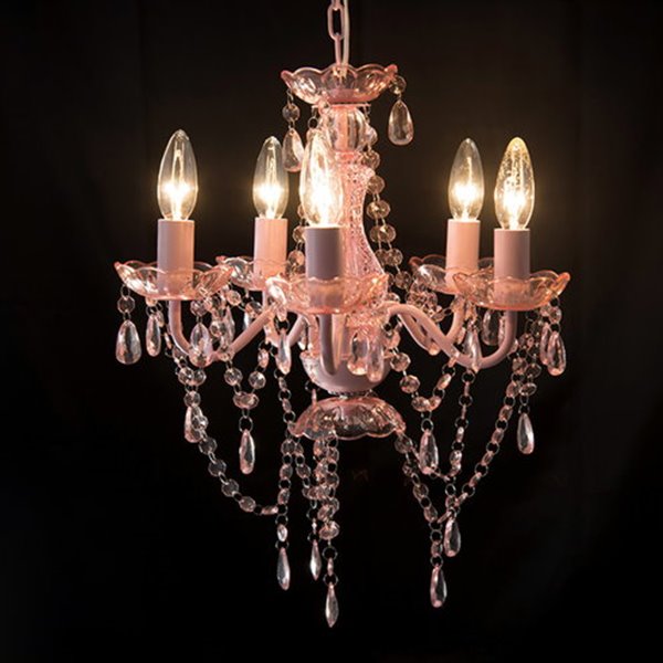 シャンデリア 5灯 小型 ミニ アクリル製 白熱灯付き LED対応 おしゃれ ペンダントライト 天井照明器具 シャンデリア 5灯 小型 ミニ アクリル製 白熱灯付き LED対応 おしゃれ ペンダントライト 天井照明器具