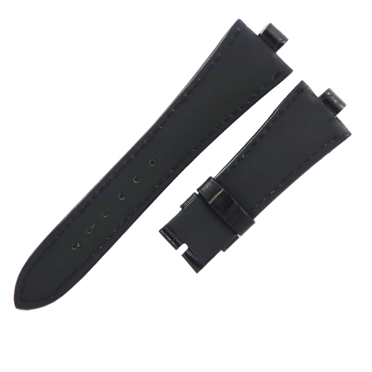 ブルガリ ディアゴノ用 クロコバンド メンズ 未使用 汎用 他社製 ベルト ストラップ 21mm 黒 3年保証