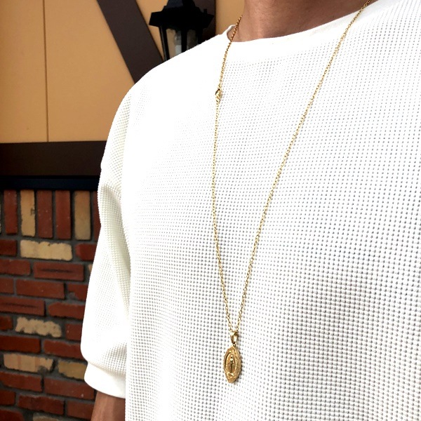 ペアネックレス ペアハワイアンジュエリー マリア スクロール 金属アレルギー対応 サージカル