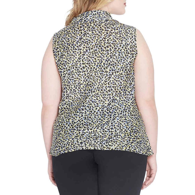 タハリ レディース トップス ブラウス・シャツ【Tahari ASL Plus Printed Tie-Neck Blouse】Curry/Ivory/Black タハリ レディース トップス ブラウス・シャツ【Tahari ASL Plus Printed Tie-Neck Blouse】Curry/Ivory/Black