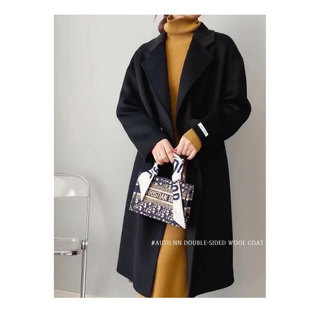 アウター コート ロング ウールコート レディース ウール ロングコート シンプル ゆったり 暖かい 大人 オフィス ポケット付き おしゃれ 無地 ブラック 通勤 秋 冬