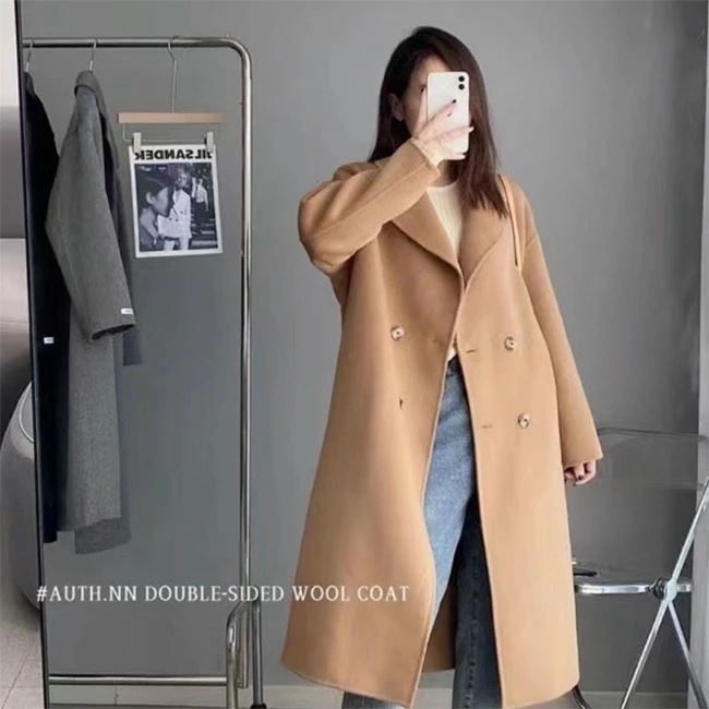 アウター コート ロング ウールコート レディース ウール ロングコート シンプル ゆったり 暖かい 大人 オフィス ポケット付き おしゃれ 無地 ブラック 通勤 秋 冬