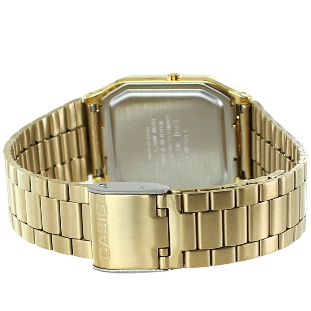 ペアウォッチ カシオ スタンダード 腕時計 手表 ペア 腕時計ボックス付き アナログデタル 角型 ゴールド 男女兼用 お揃い シンプル メタルバンド 時計 ブランド 誕生日プレゼント カップル 夫婦