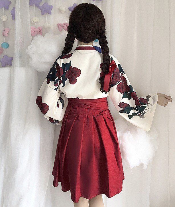 ハロウィン ハロインナイト ゴスロリ 着物 スーツ 袴 フラワー 花柄 プリント柄 ネイビー レッド ハロウィン ハロインナイト ゴスロリ 着物 スーツ 袴 フラワー 花柄 プリント柄 ネイビー レッド