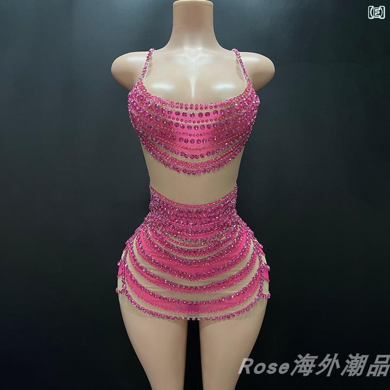 ドレス パーティー レディース ピンク ラインストーン 薄手 スリング ヒップ スカート 音楽 祭 女性 歌手 パフォーマンス 服 誕生日 パーティー ドレス バー コ ドレス パーティー レディース ピンク ラインストーン 薄手 スリング ヒップ スカート 音楽 祭 女性 歌手 パフォーマンス 服 誕生日 パーティー ドレス バー コ