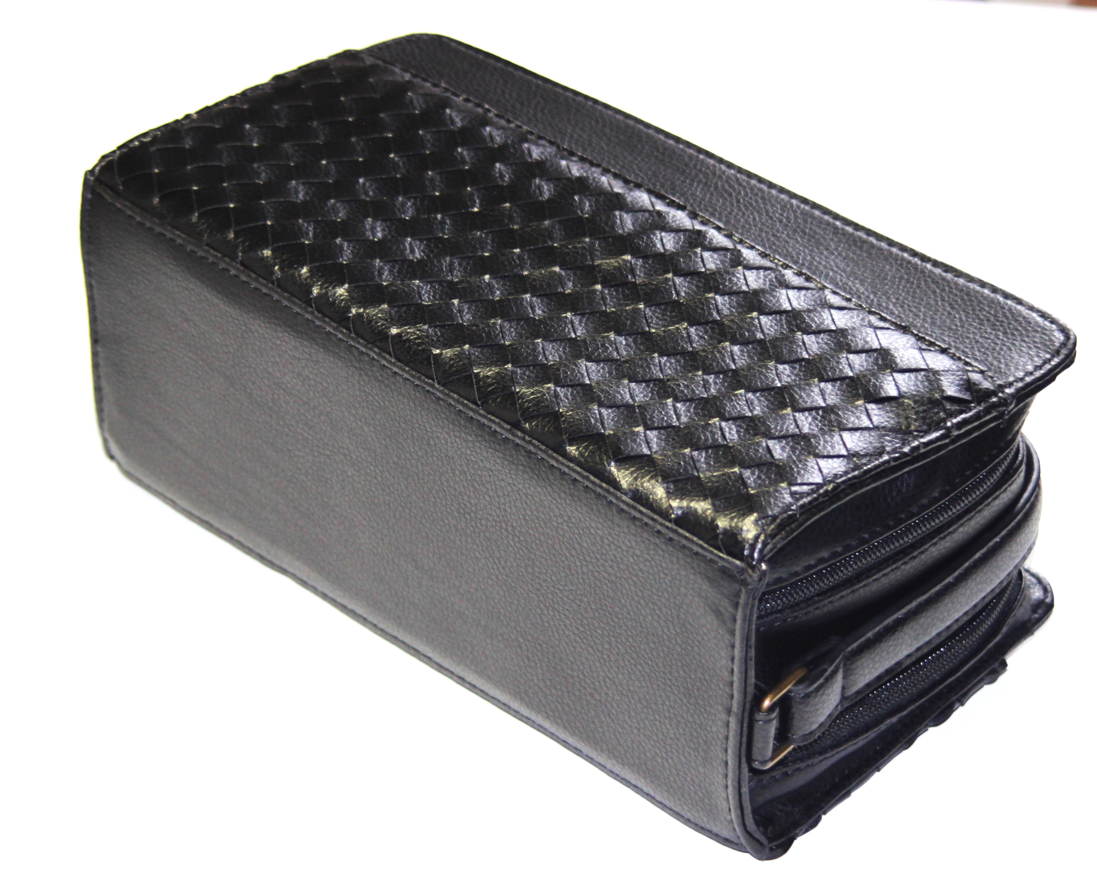 【新規OPEN】【期間限定セール】【激安】【新品未使用】合皮エンボス加工 編み込みメッシュ加工 BOX型 ダブルファスナーモデル セカンドバッグ AN-2046 黒 【新規OPEN】【期間限定セール】【激安】【新品未使用】合皮エンボス加工 編み込みメッシュ加工 BOX型 ダブルファスナーモデル セカンドバッグ AN-2046 黒