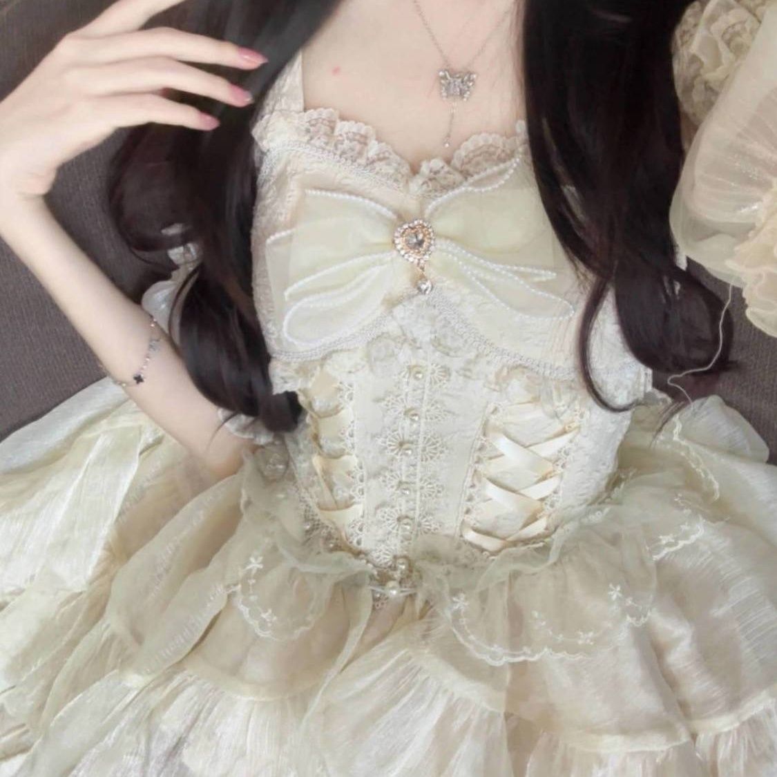 小さなスーツ sugar Girl新作オリジナルデザインロリータドレス Jskサスペンダードレスサマードレス 小さなスーツ sugar Girl新作オリジナルデザインロリータドレス Jskサスペンダードレスサマードレス