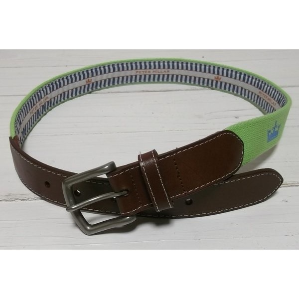 ピーターミラー 本革レザー製 布ベルト アメリカ製 グリーン PETER MILLAR PM4-014 ピーターミラー 本革レザー製 布ベルト アメリカ製 グリーン PETER MILLAR PM4-014
