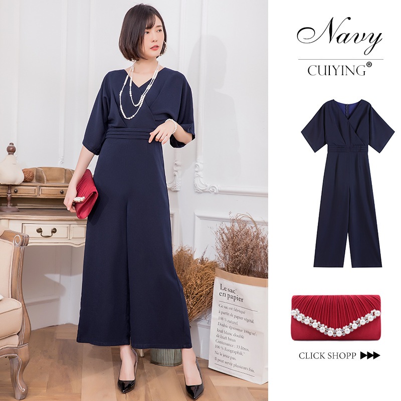 新しい日本の女性服エレガントなソリッドカラーvネックスリムフィットスリムジャンプスーツ88331 新しい日本の女性服エレガントなソリッドカラーvネックスリムフィットスリムジャンプスーツ88331