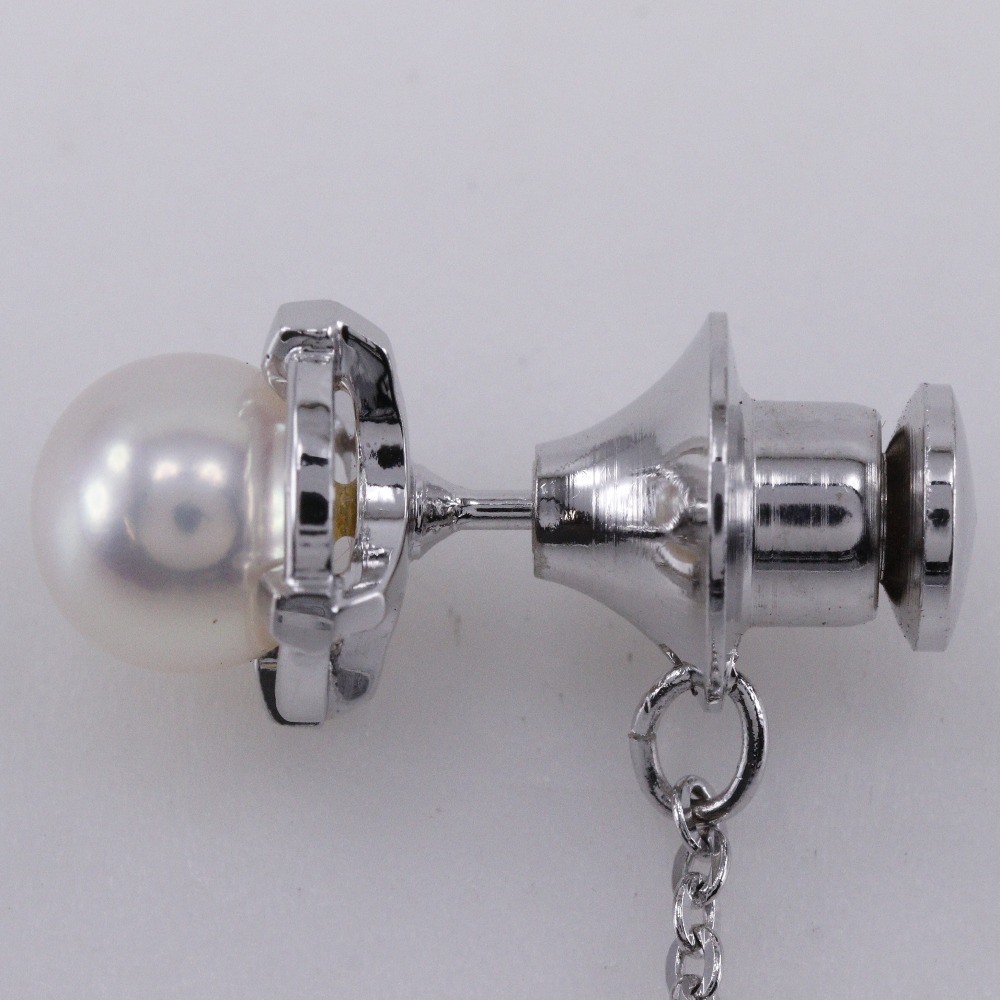 真珠 タイピン 7.1mm シルバー パール メンズ 中古品 Aランク 真珠 タイピン 7.1mm シルバー パール メンズ 中古品 Aランク