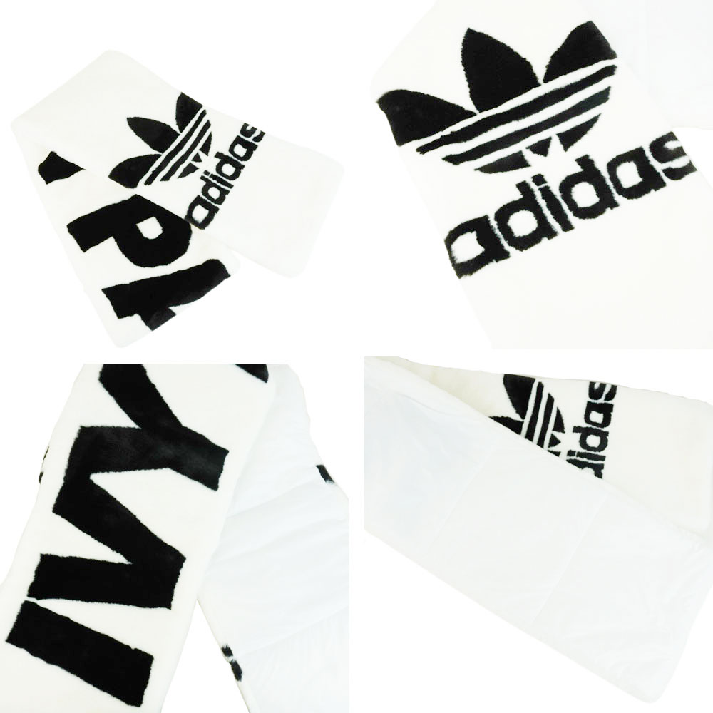 アディダス ADIDASIVY PARK FAUX FUR SCARFアイビーパーク フェイクファースカーフWHITE/BLACK(ホワイト/ブラック)メンズ アディダス ADIDASIVY PARK FAUX FUR SCARFアイビーパーク フェイクファースカーフWHITE/BLACK(ホワイト/ブラック)メンズ