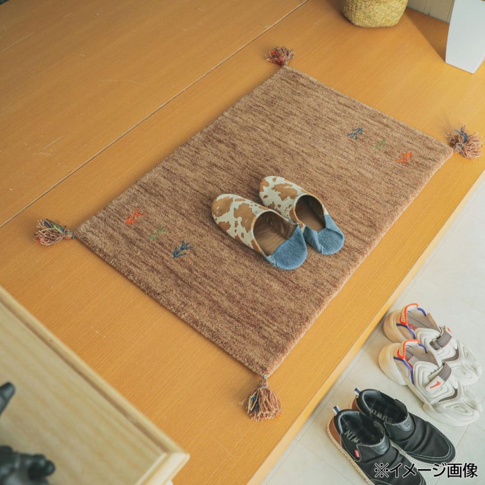 シンプルギャッベマット AYAKA(アヤカ) 玄関マット 70×120cm ブラウン「GSCD802985」 シンプルギャッベマット AYAKA(アヤカ) 玄関マット 70×120cm ブラウン「GSCD802985」