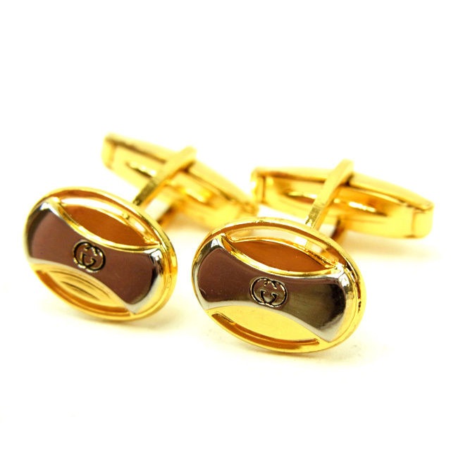 カフス アクセサリー ダブルＧ ゴールド シルバー 中古