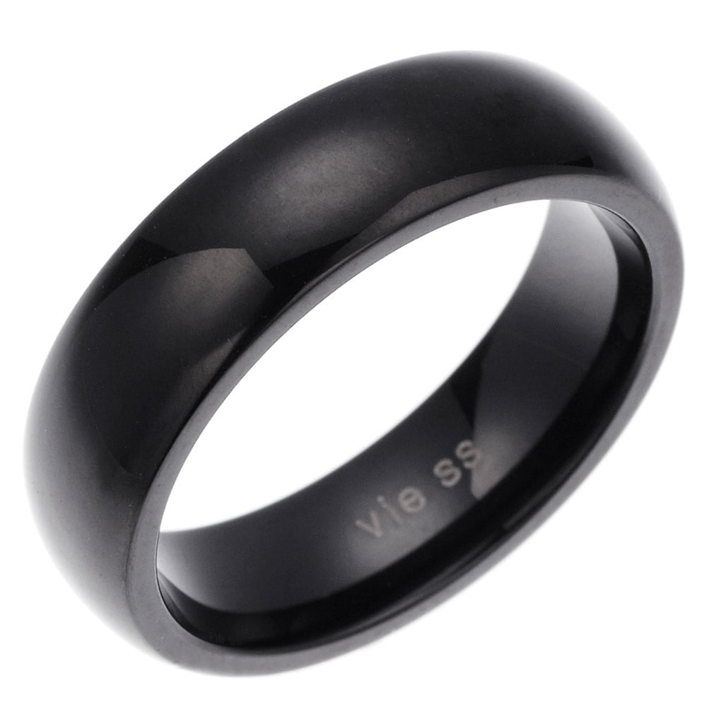 ユニセックスリング 指輪 男女兼用 レディース メンズ サージカルステンレス 太め艶感リング シンプル 丸みライン クリスマス プレゼント 誕生日 傷がつきにくく変色しにくい