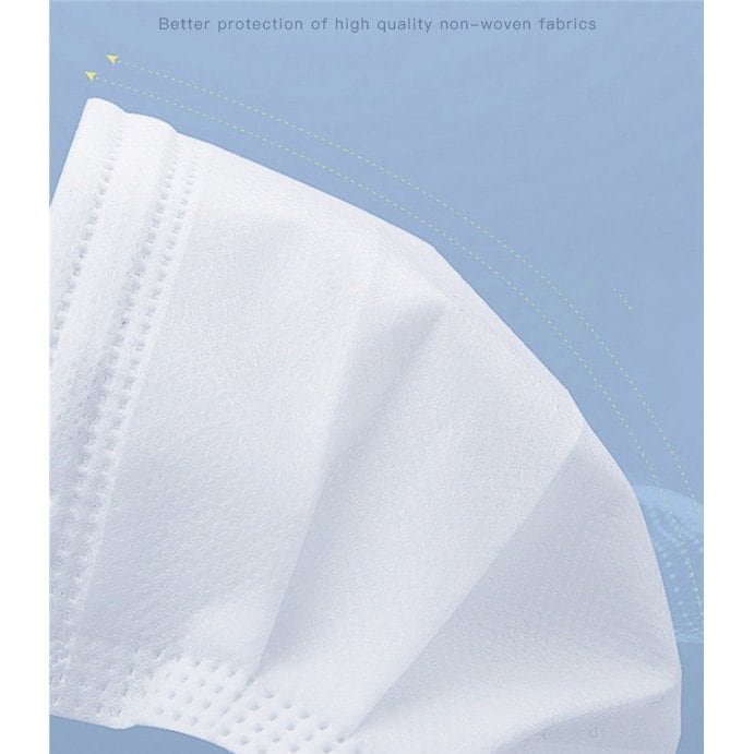 マスク使い捨て100枚セット白男女兼用不織布三層構造ホワイト高密度風邪予防大人用普通サイズ通気性対策