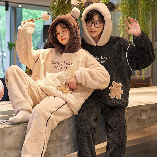 Qoo10] 大人の魅力 ペア パジャマ もこもこ 冬