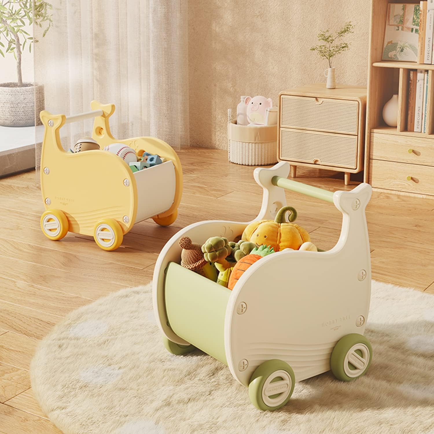 クジラワゴン おもちゃ収納箱 ボックス 手押し車 赤ちゃん